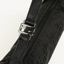 Fendi Black Zucchino Canvas Hobo Bag.
