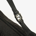 Fendi Black Zucchino Canvas Hobo Bag.