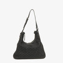 Gucci GG Canvas Charm Black Hobo Bag