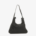 Gucci GG Canvas Charm Black Hobo Bag