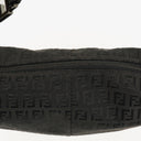 Fendi Black Zucchino Canvas Hobo Bag.