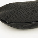 Fendi Black Zucchino Canvas Hobo Bag.