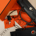 Hermes Herbag Natural/Black PM Vache Hunter Criss Viking 2 In 1 &nbsp;Bag