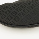 Fendi Black Zucchino Canvas Hobo Bag.