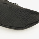 Fendi Black Zucchino Canvas Hobo Bag.