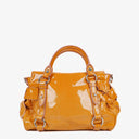Bolso satchel con lazo en charol Miu Miu