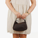 Fendi FF Zucchino Brown Pouch