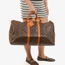 Louis Vuitton Keepall 55 Monogram Canvas Travel Bag