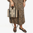 Chloe Small Woody linen Tote Bag