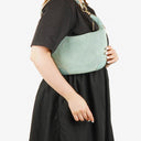Gucci Suede And Leather Braided Handle Ring Hobo Bag