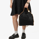 Stella McCartney Black Falabella Tote Vegan Shaggy Deer