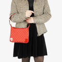 Gucci GG Canvas Red Shoulder Hobo Bag