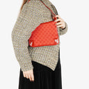 Gucci GG Canvas Red Shoulder Hobo Bag