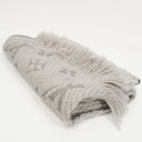 Louis Vuitton Wool Silk Logomania Scarf in Pearl Grey