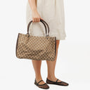 Gucci Brown GG Canvas Tote Bag