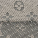 Louis Vuitton Wool Silk Logomania Scarf in Pearl Grey