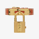 Hermes Kelly Leather Gold Plated Watch