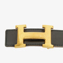 Hermes 30mm Box Leather Gold Black H Belt