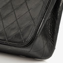 Chanel Full Flap Bag Black Quilted Lambskin 24K Gold-Plated Hardware