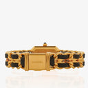 Chanel Stainless Steel Lambskin 20mm Chain Premiere Quartz Watch Gold L