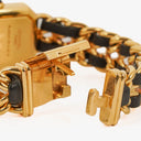 Chanel Stainless Steel Lambskin 20mm Chain Premiere Quartz Watch Gold L