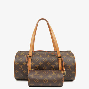 Louis Vuitton Papillon 30 Vintage Monogram Canvas Handbag With Mini Papillon Pochette