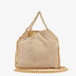 Stella McCartney Falabella Mini Tote Butter Cream Vegan Shaggy Deer Fold Over Bag