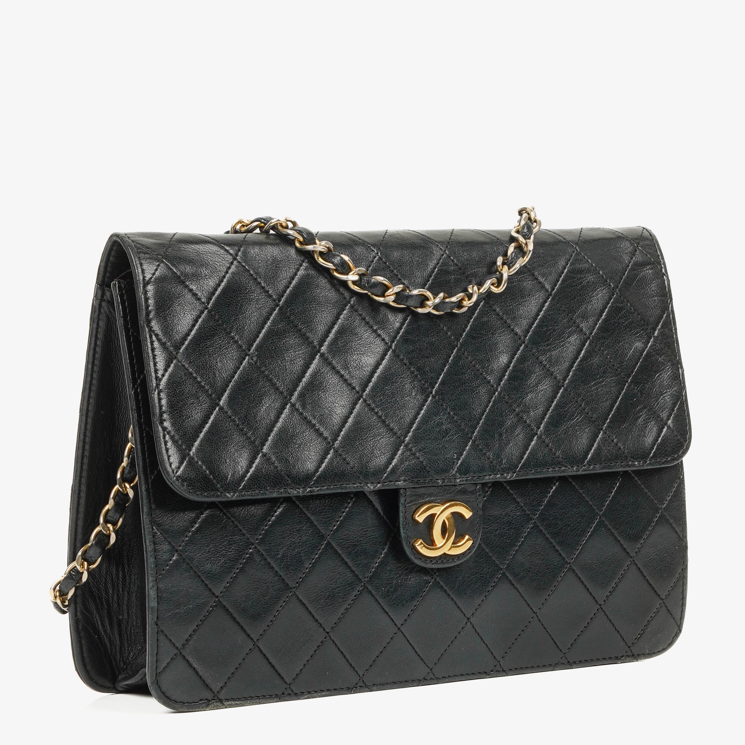 Chanel Classic Single Flap Bag Quilted Lambskin With 24K Gold-Plated Hardware