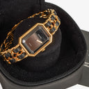 Chanel Stainless Steel Lambskin 20mm Chain Premiere Quartz Watch Gold L