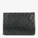 Sac classique à rabat simple en agneau matelassé avec ferrures plaquées or 24K Chanel