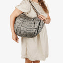Chanel Metallic Coated Canvas Unlimited Ligne Silver Hobo Bag