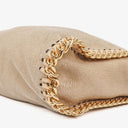 Stella McCartney Falabella Mini Tote Butter Cream Vegan Shaggy Deer Fold Over Bag