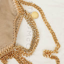 Stella McCartney Falabella Mini Tote Butter Cream Vegan Shaggy Deer Fold Over Bag