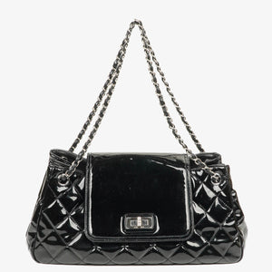 Chanel Reissue Accordion Black Quilted Patent Leather Flap Bag