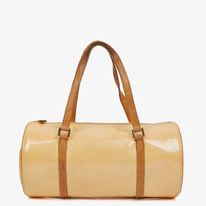 Louis Vuitton Papillon 30 Bedford Cream Beige Monogram Vernis Leather Bag