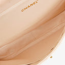 Chanel Double-Sided Flap Bag Beige Leather 24k Gold-Plated Hardware