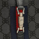 Balenciaga x Gucci Black/Grey Canvas/Leather The Hacker Project 1961 Mini Jackie Bag