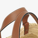 Loewe Neutral/Brown Small Raffia Basket Bag