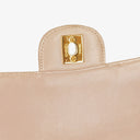 Chanel Double-Sided Flap Bag Beige Leather 24k Gold-Plated Hardware