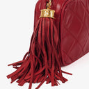 Chanel Camera Clutch Red Quilted Lambskin Tassel Bag