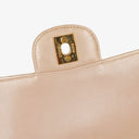 Chanel Double-Sided Flap Bag Beige Leather 24k Gold-Plated Hardware