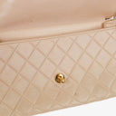 Chanel Double-Sided Flap Bag Beige Leather 24k Gold-Plated Hardware