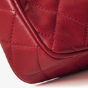 Chanel Camera Clutch Red Quilted Lambskin Tassel Bag