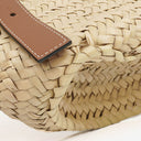 Loewe Neutral/Brown Small Raffia Basket Bag