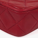 Chanel Camera Clutch Red Quilted Lambskin Tassel Bag