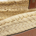 Loewe Neutral/Brown Small Raffia Basket Bag