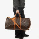 Louis Vuitton Keepall 60 Bandoulière Monogram Canvas Travel Bag