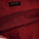 Fendi Red and Black Baguette Zucchino Shoulder Bag