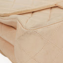 Chanel Double-Sided Flap Bag Beige Leather 24k Gold-Plated Hardware