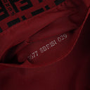 Fendi Red and Black Baguette Zucchino Shoulder Bag
